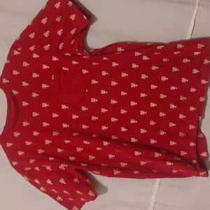Vtg Native Code Red Lobster Print T-Shirt